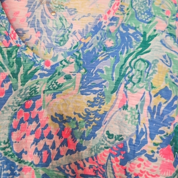 Lilly Pulitzer Gold Label Rainbow Mermaid Tee XXS - Picture 8 of 8